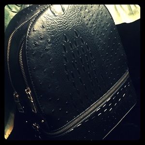 Designer Faux Black Back Pack